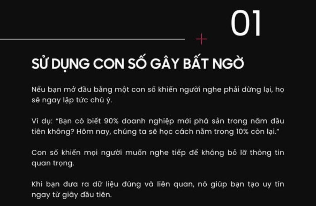 9 Cách mở đầu ấn tượng chiếm trọn sự chú ý trong 30 giây đầu