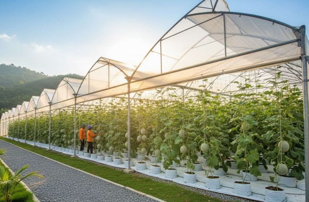 Khởi nghiệp mô hình nhà màng trồng dưa lưới - Hành trình chinh phục nông nghiệp 4.0
