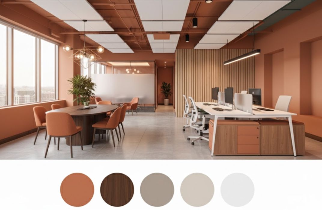 Bí quyết chọn màu sắc trong thiết kế văn phòng đẹp