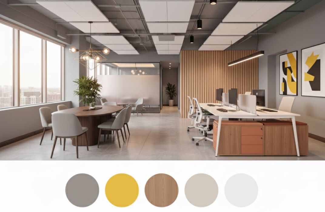 Bí quyết chọn màu sắc trong thiết kế văn phòng đẹp