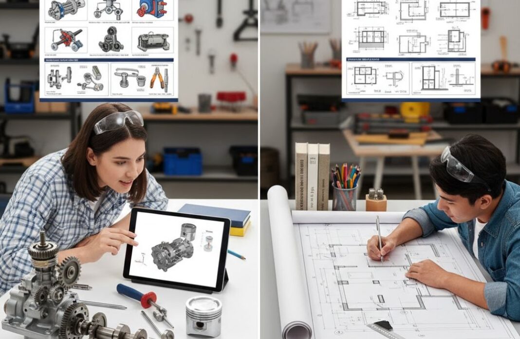 Kiến thức cơ bản về máy móc cơ khí và bản vẽ xây dựng cho người mới bắt đầu