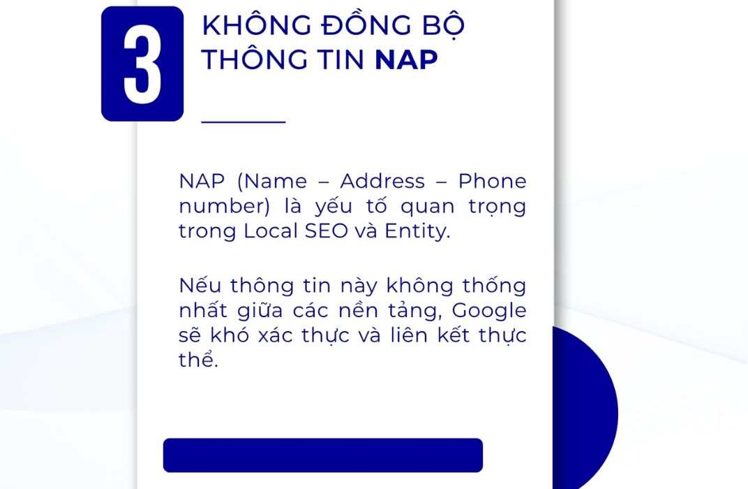 SEO Entity: Lỗi thường gặp và cách khắc phục