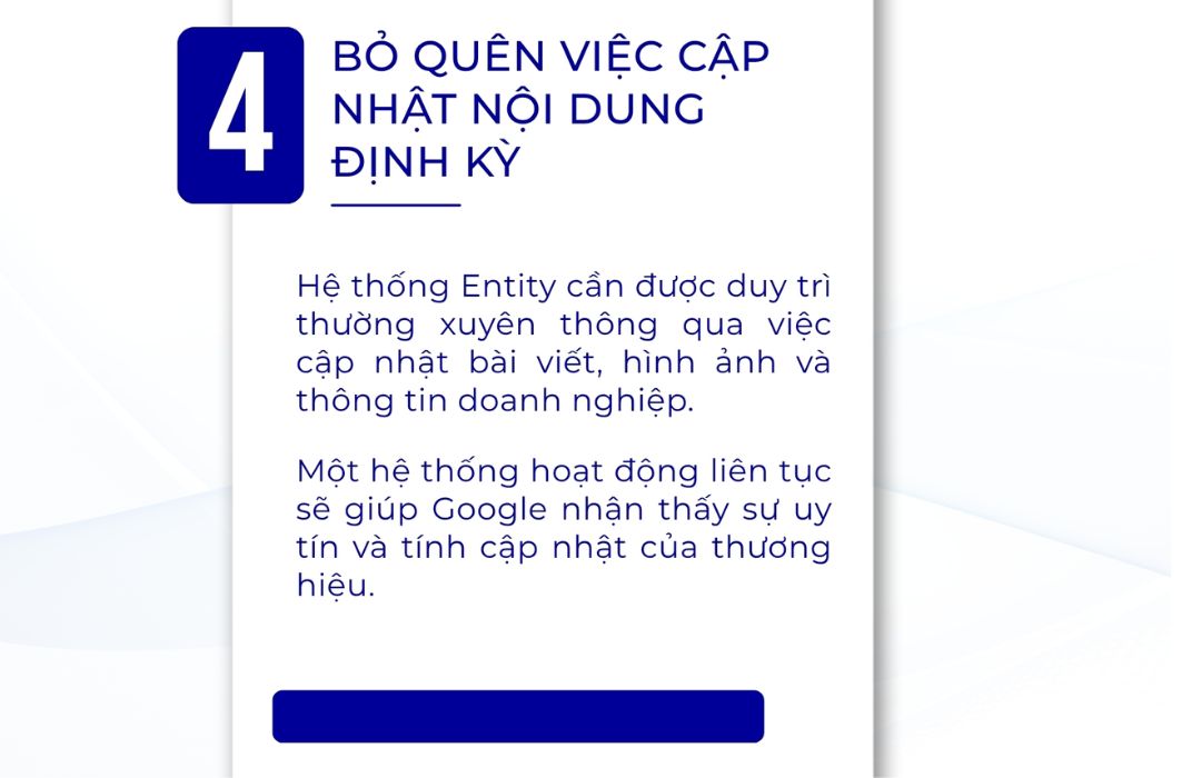 SEO Entity: Lỗi thường gặp và cách khắc phục