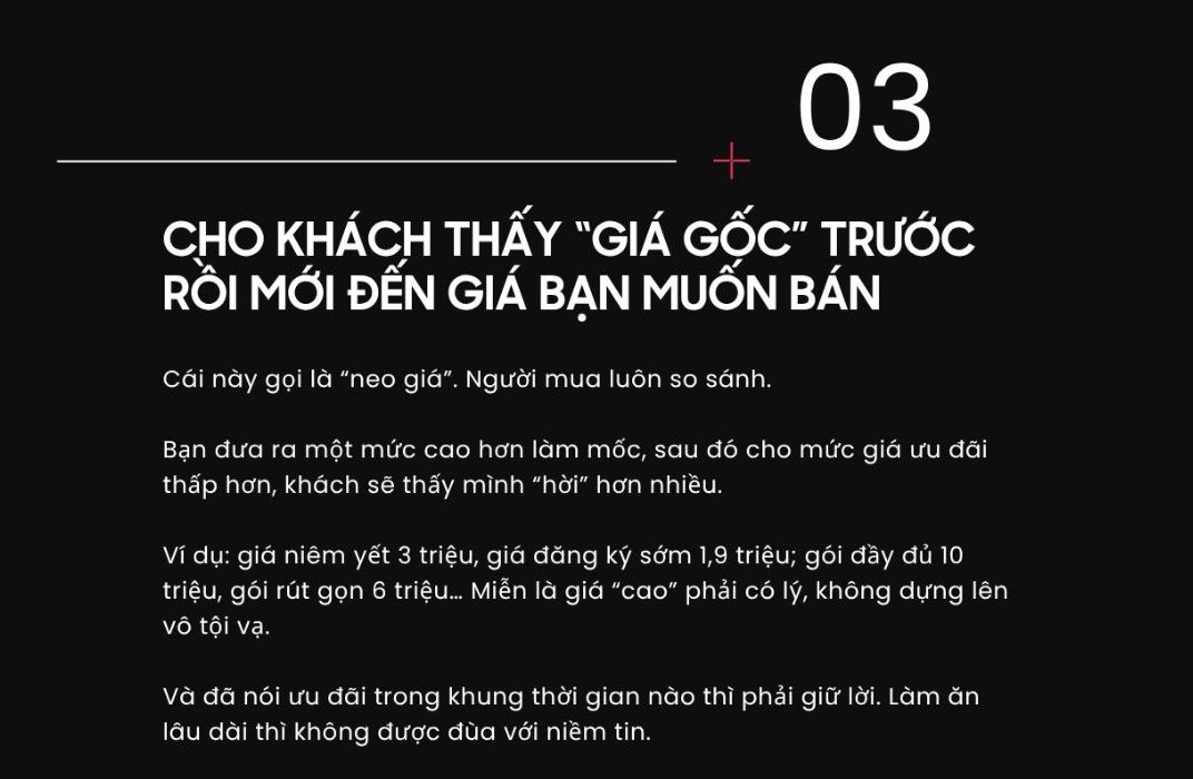 Thay đổi cách định giá - Tăng doanh thu bán hàng ngay lập tức