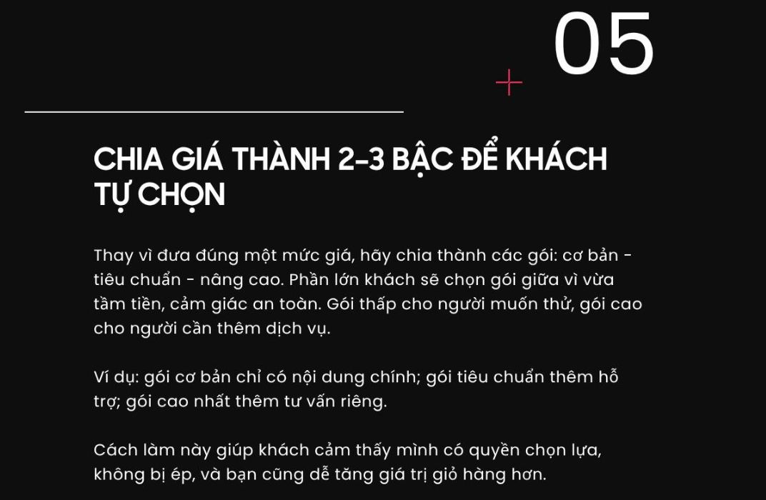Thay đổi cách định giá - Tăng doanh thu bán hàng ngay lập tức