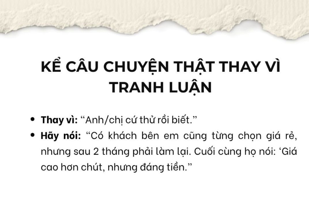 10 kịch bản trả lời thuyết phục khi khách hàng nói “bên kia rẻ hơn nhiều”